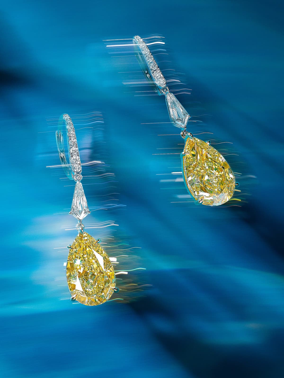 Intense Yellow Diamond Earrings