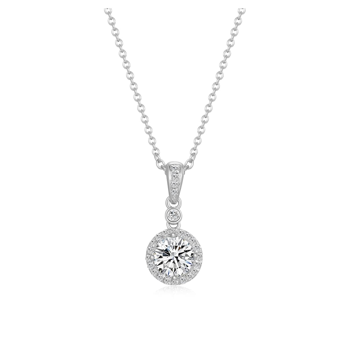 Diamond Halo Pendant Necklace