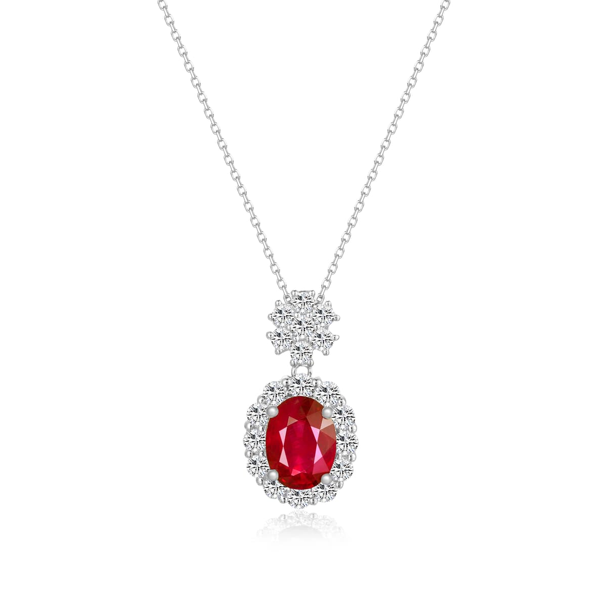 Ruby Halo Pendant